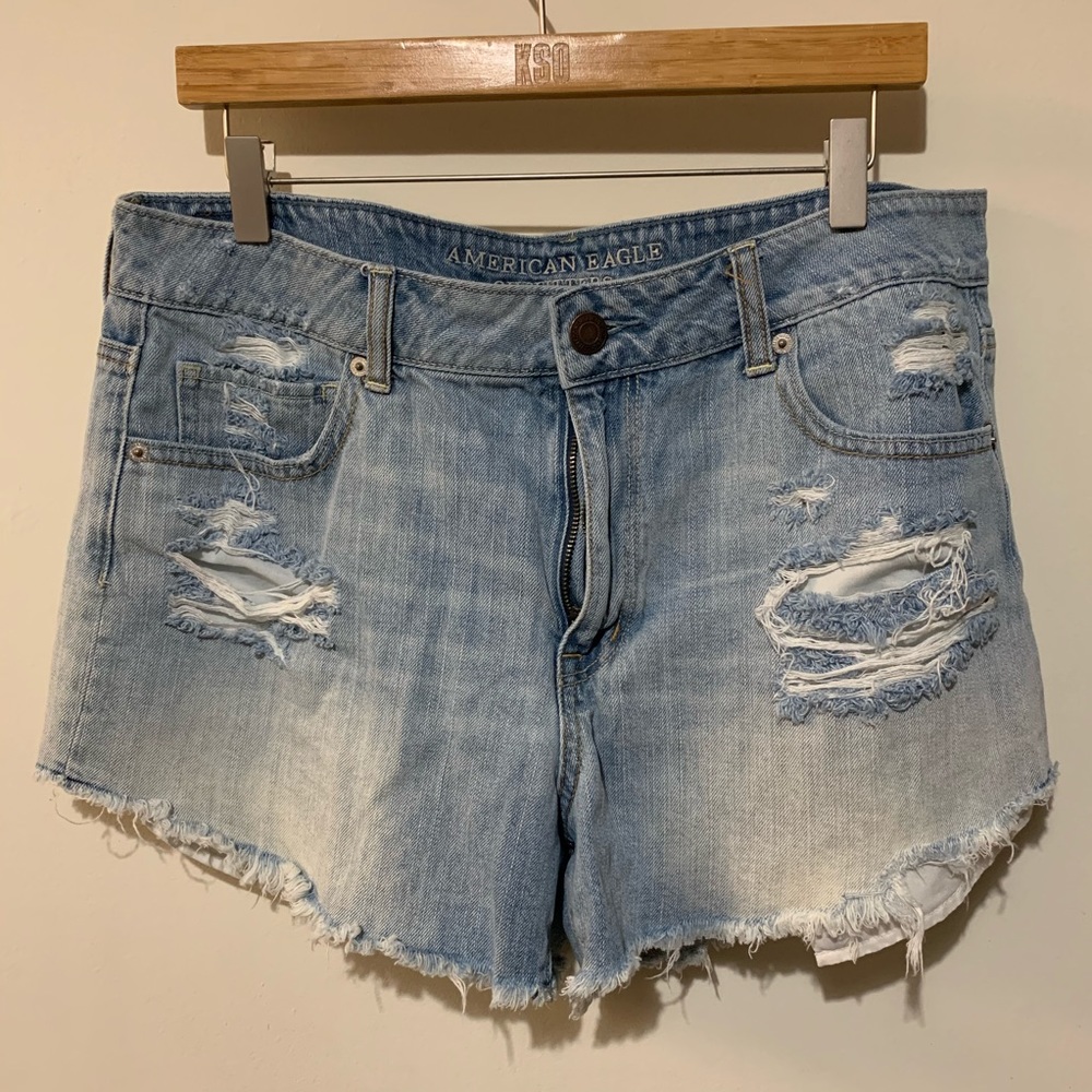 American Eagle Ripped Jean Shorts - Size 14